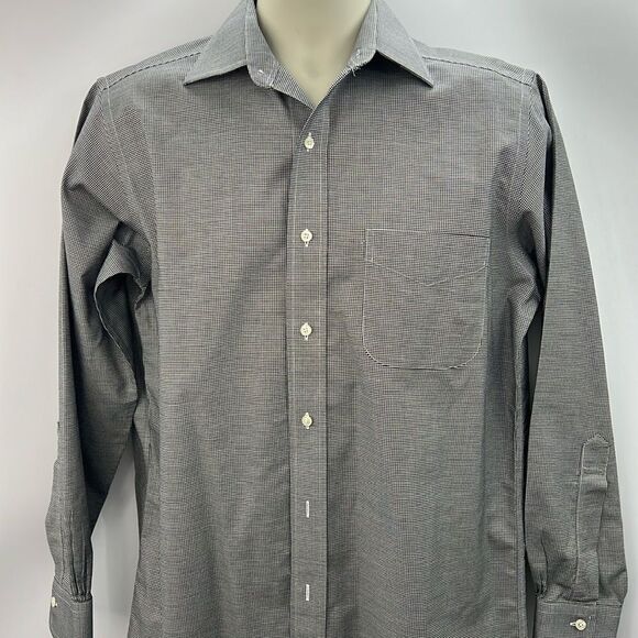 Brooks Brothers mini houndstooth print traditional fit shirt - Picture 1 of 5
